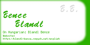 bence blandl business card